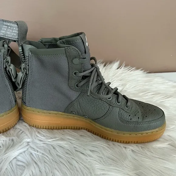 {Nike} SF Air Force 1 Mid Sneakers in Dark Stucco - Women’s 6