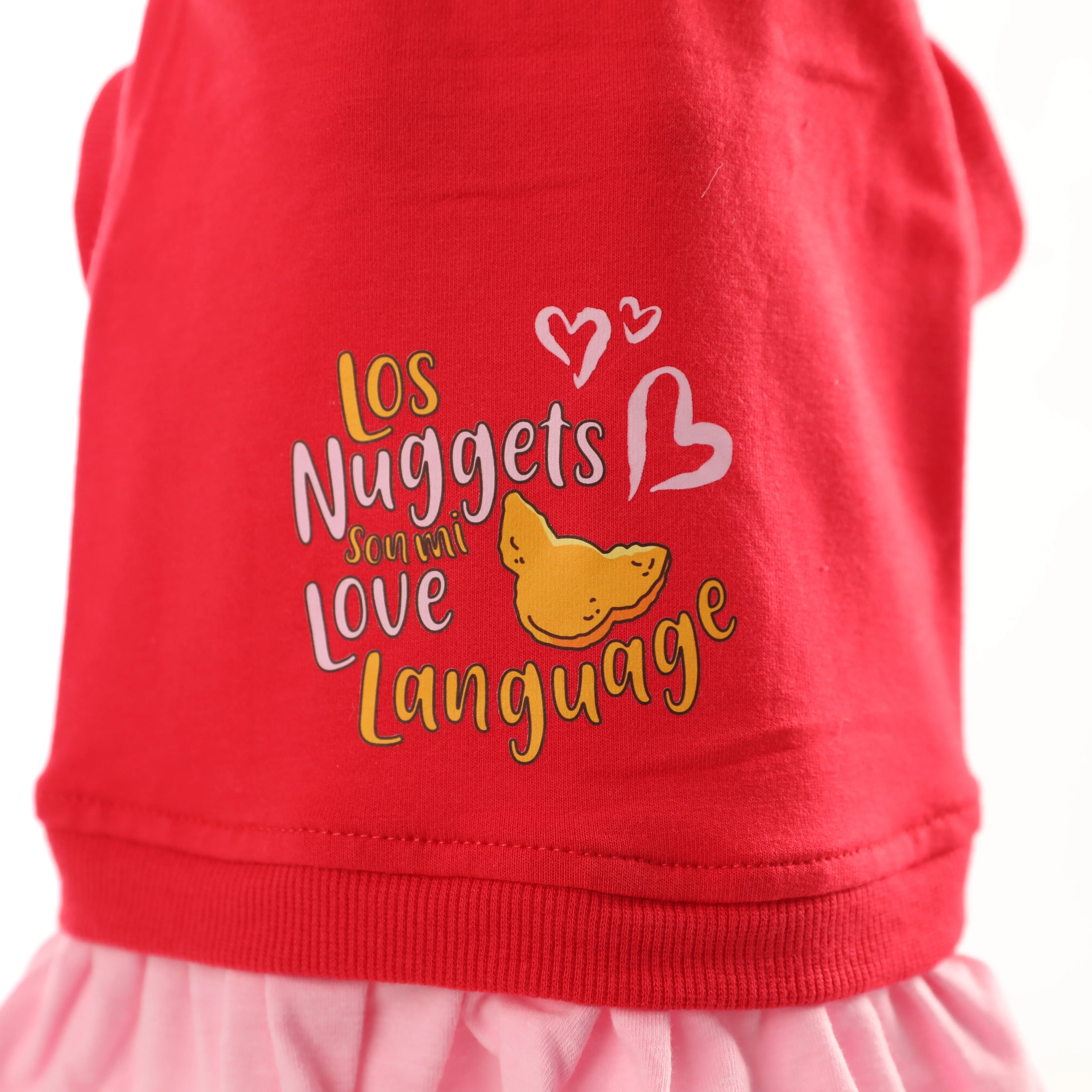 Nuggets Sleeveless Hoodie for Dogs | Los Nuggets Son Mi Love Language Collection