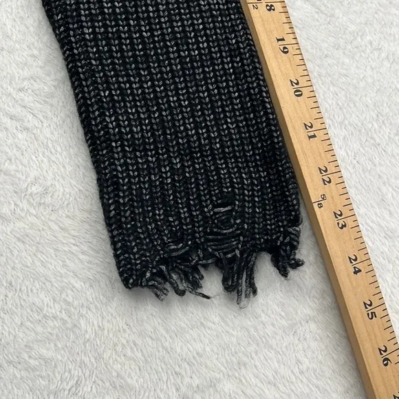 NWOT Stitches &amp; Stripes XS Distressed Charcoal Black V Neck Sweater