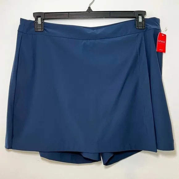 NWT SPANX Sunshine Athletic Skort 6 in Inseam Midnight Navy Blue Sizes L and XL