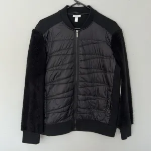 NWT Zella Mixed Media Boxy Quilted jacket. Black, women’s size M. Super cute!