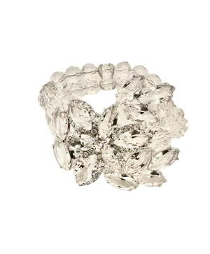 One-Of-A-Kind Vintage Couture Czech Crystal Leaf Bracelet