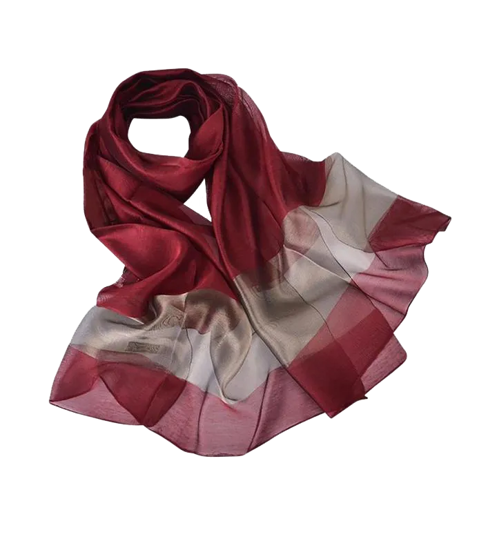 Organza Wrap With Metallic Stripe Detail