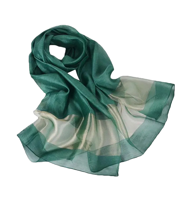 Organza Wrap With Metallic Stripe Detail