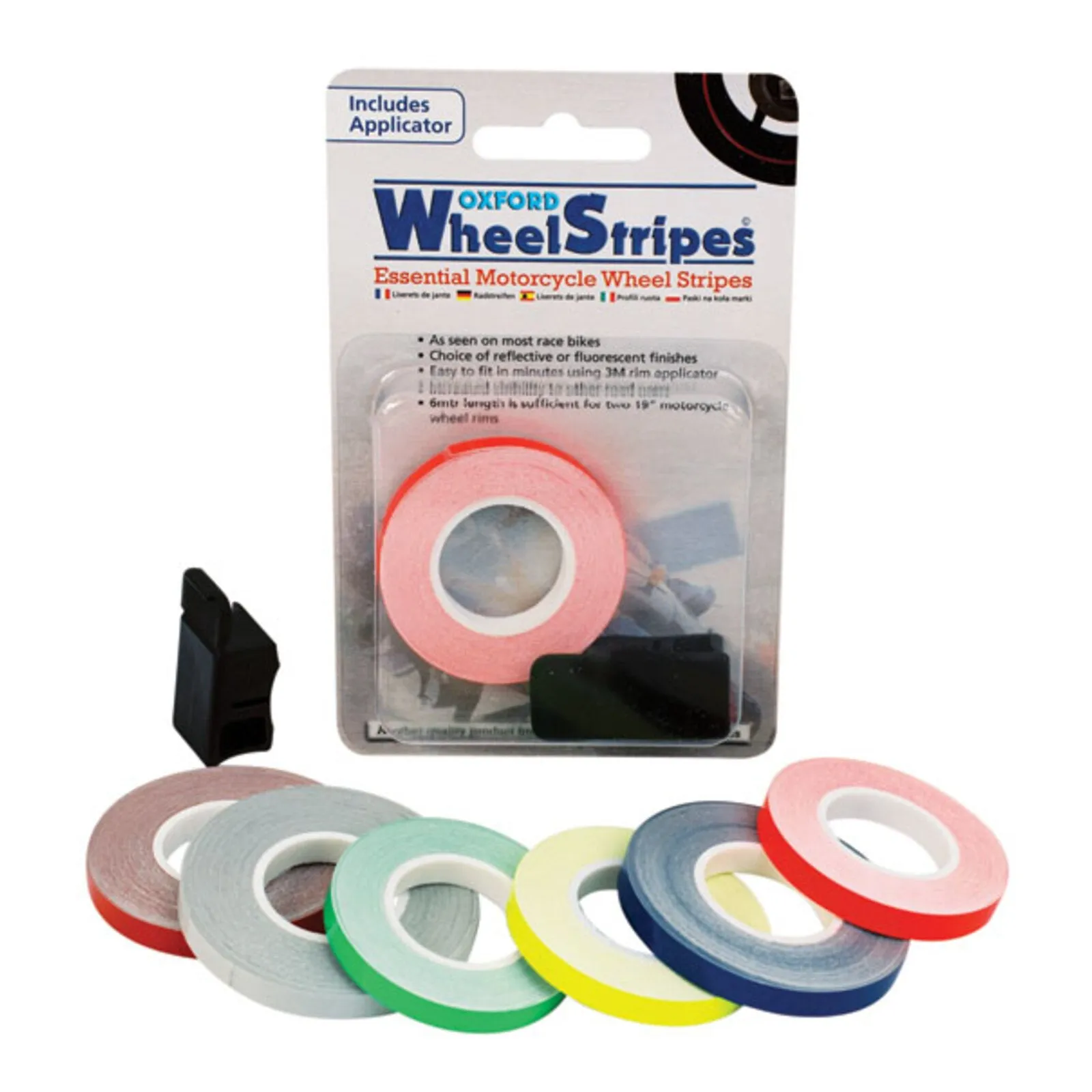 Oxford Wheel Stripes Reflect White   Applicator