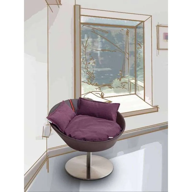 Pet Interiors Cosmo Buffalo Leather Deluxe Cat Bed