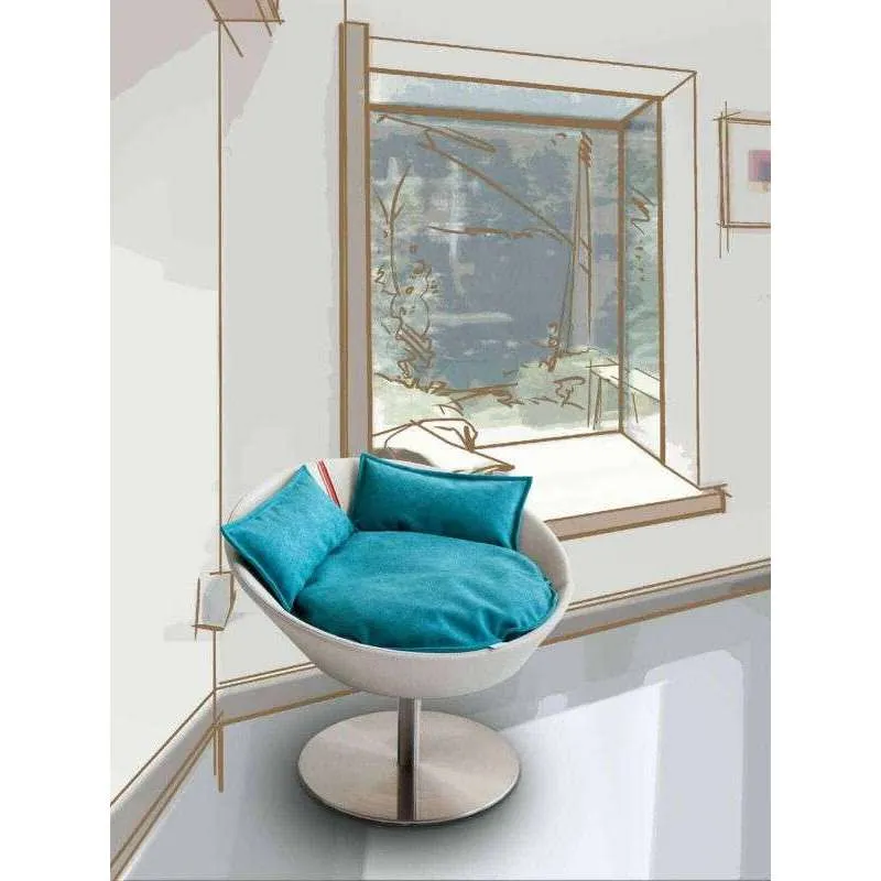 Pet Interiors Cosmo Buffalo Leather Deluxe Cat Bed