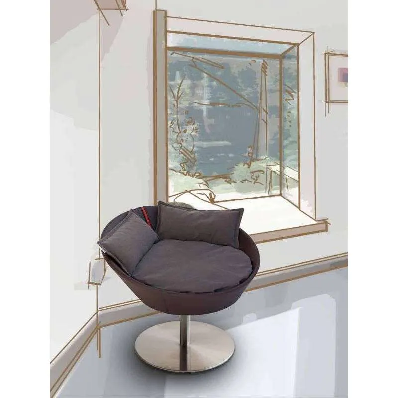 Pet Interiors Cosmo Buffalo Leather Deluxe Cat Bed