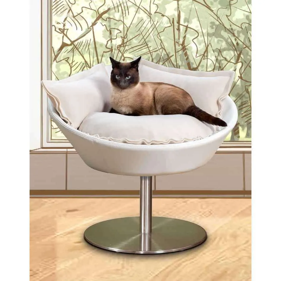 Pet Interiors Cosmo Buffalo Leather Deluxe Cat Bed