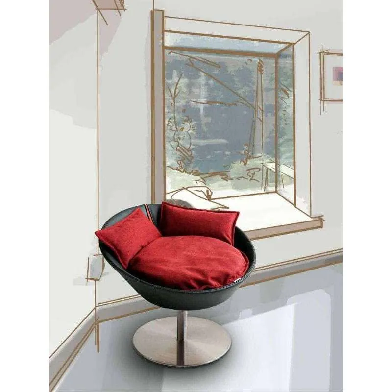 Pet Interiors Cosmo Buffalo Leather Deluxe Cat Bed