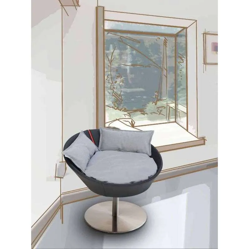 Pet Interiors Cosmo Buffalo Leather Deluxe Cat Bed