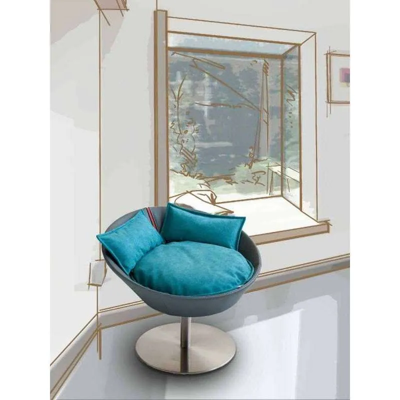 Pet Interiors Cosmo Buffalo Leather Deluxe Cat Bed