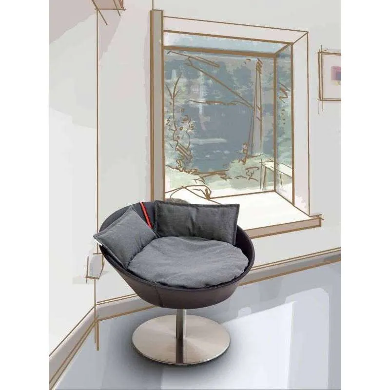Pet Interiors Cosmo Buffalo Leather Deluxe Cat Bed