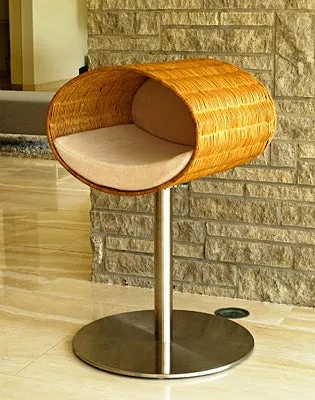 Pet Interiors Rondo Wicker Cat Bed Stand