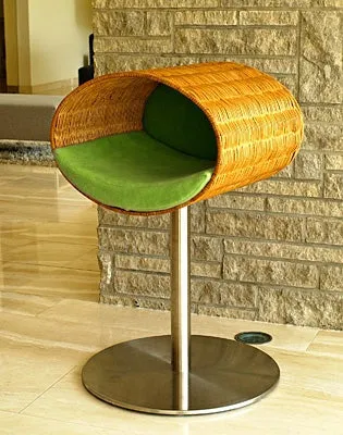 Pet Interiors Rondo Wicker Cat Bed Stand