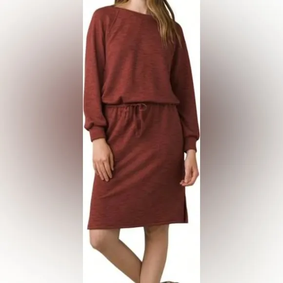 PrAna Long Sleeve Sweater Dress with Tie Waist NWT