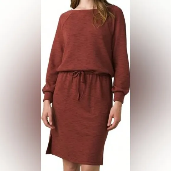 PrAna Long Sleeve Sweater Dress with Tie Waist NWT