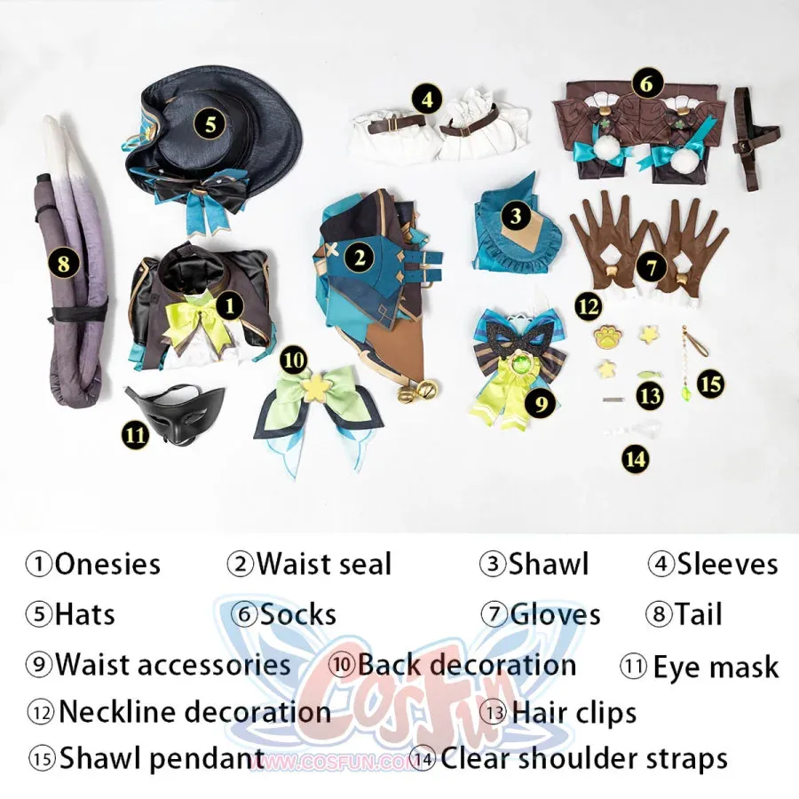 PRE-SALE Genshin Impact Kirara Cosplay Costume Phantom in Boots Outfit  C09116  AA