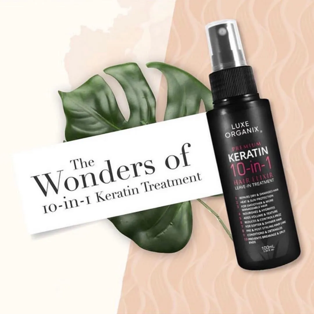 Premium Keratin 10-in-1 Hair Elixir Leave-in Treatment
