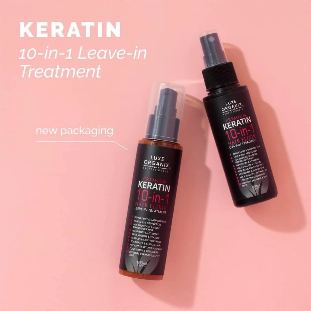 Premium Keratin 10-in-1 Hair Elixir Leave-in Treatment