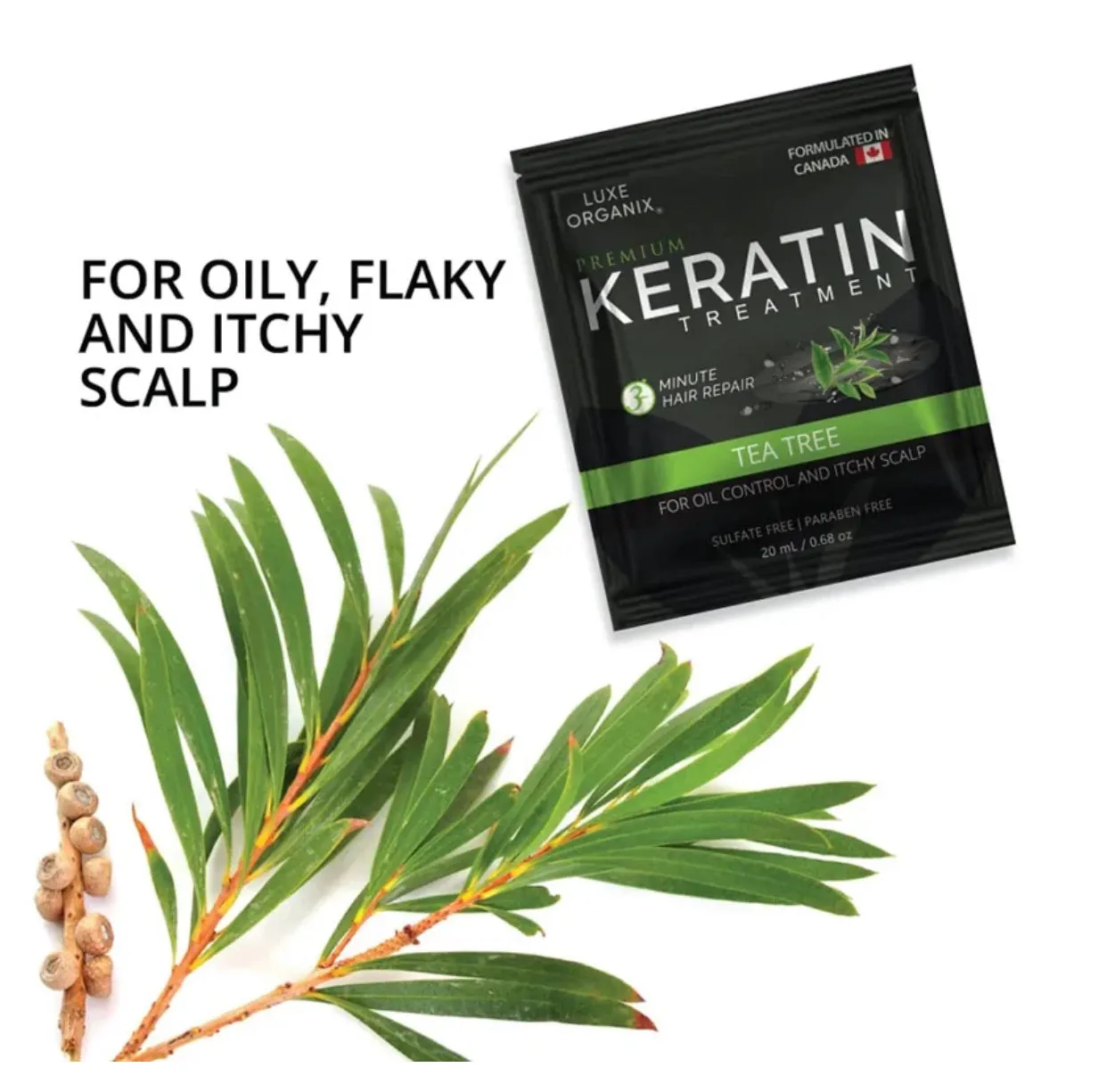Premium Keratin Treatment Tea Tree For Oil Control And Itchy Scalp 6s