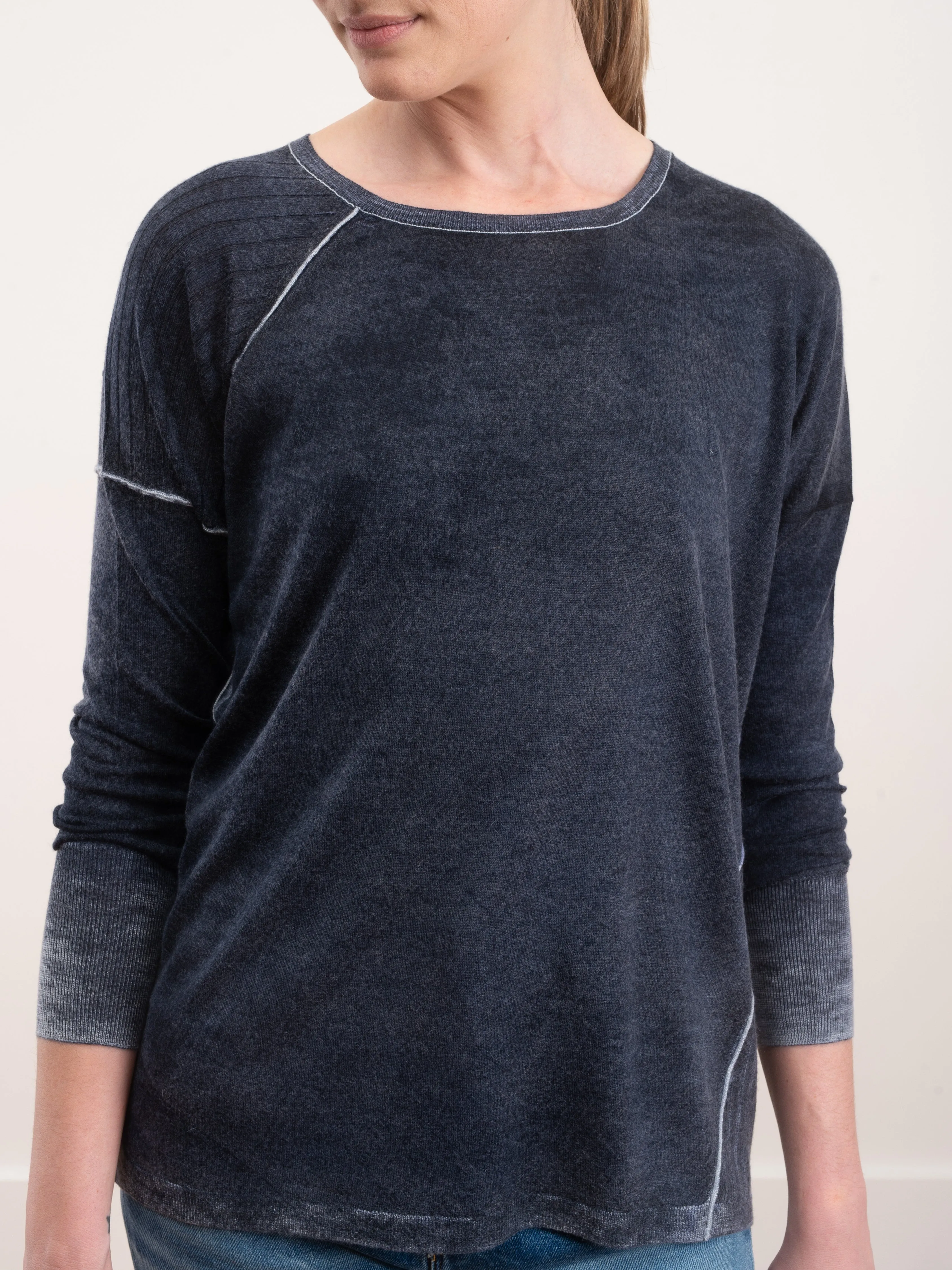 printed relaxed tee - midnight