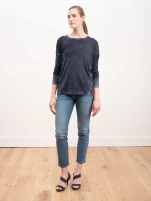 printed relaxed tee - midnight