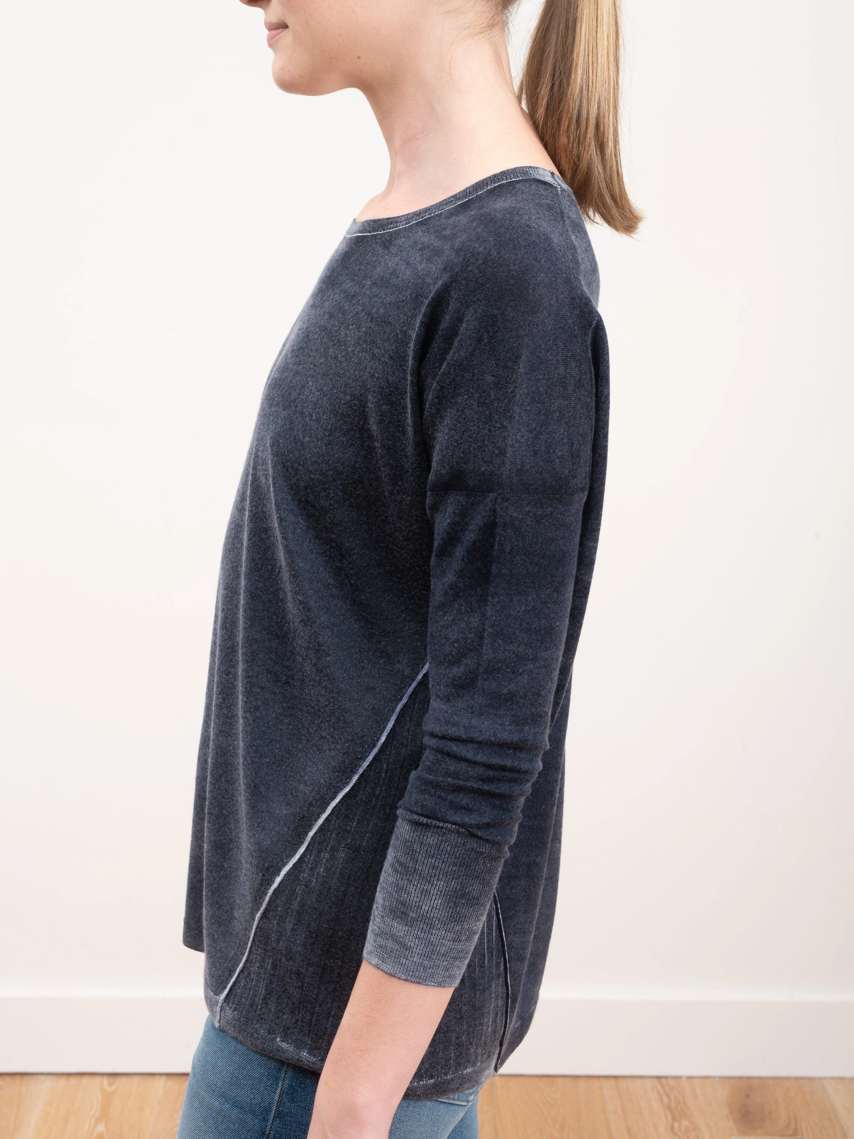 printed relaxed tee - midnight