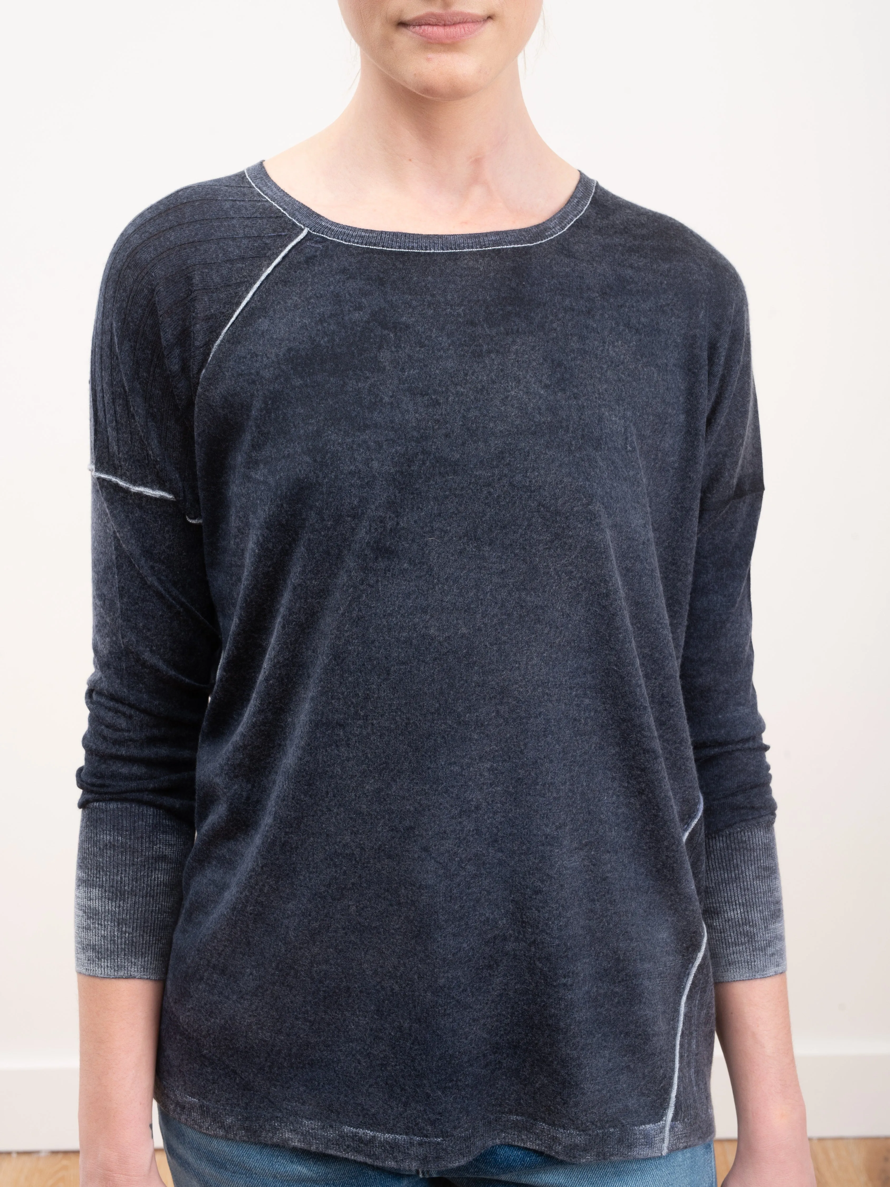 printed relaxed tee - midnight