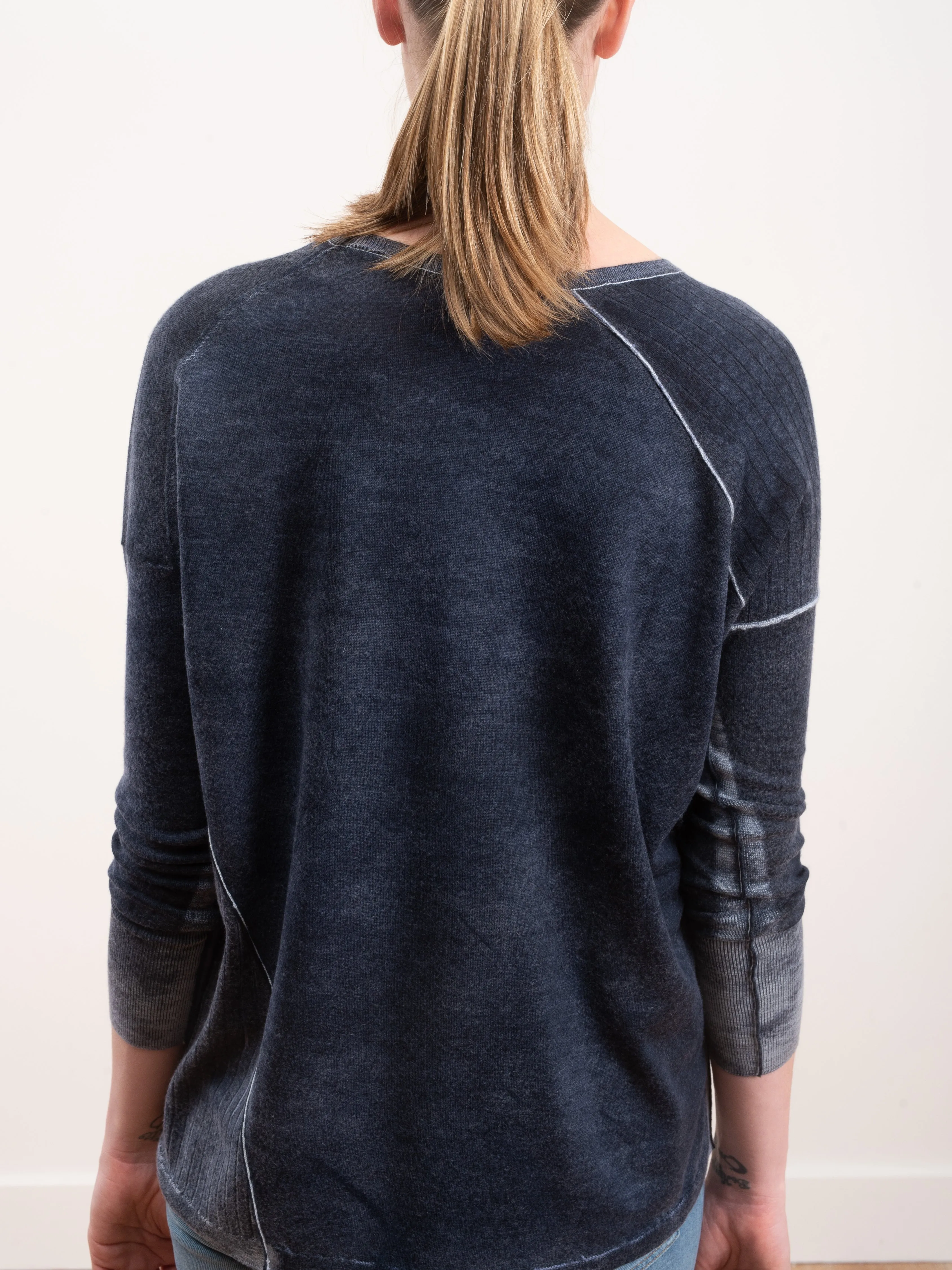 printed relaxed tee - midnight