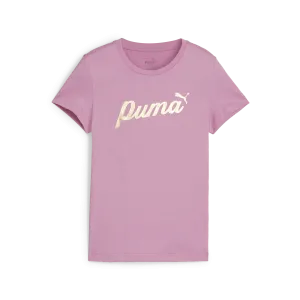 PUMA Ess  Script Metallic Girls Tee