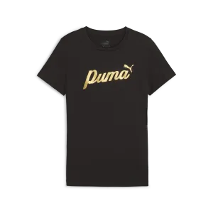 PUMA Ess  Script Metallic Girls Tee