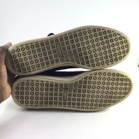 Puma Sneakers Basket Classic Luxe Camo Men Size 13 Brown Black Leather