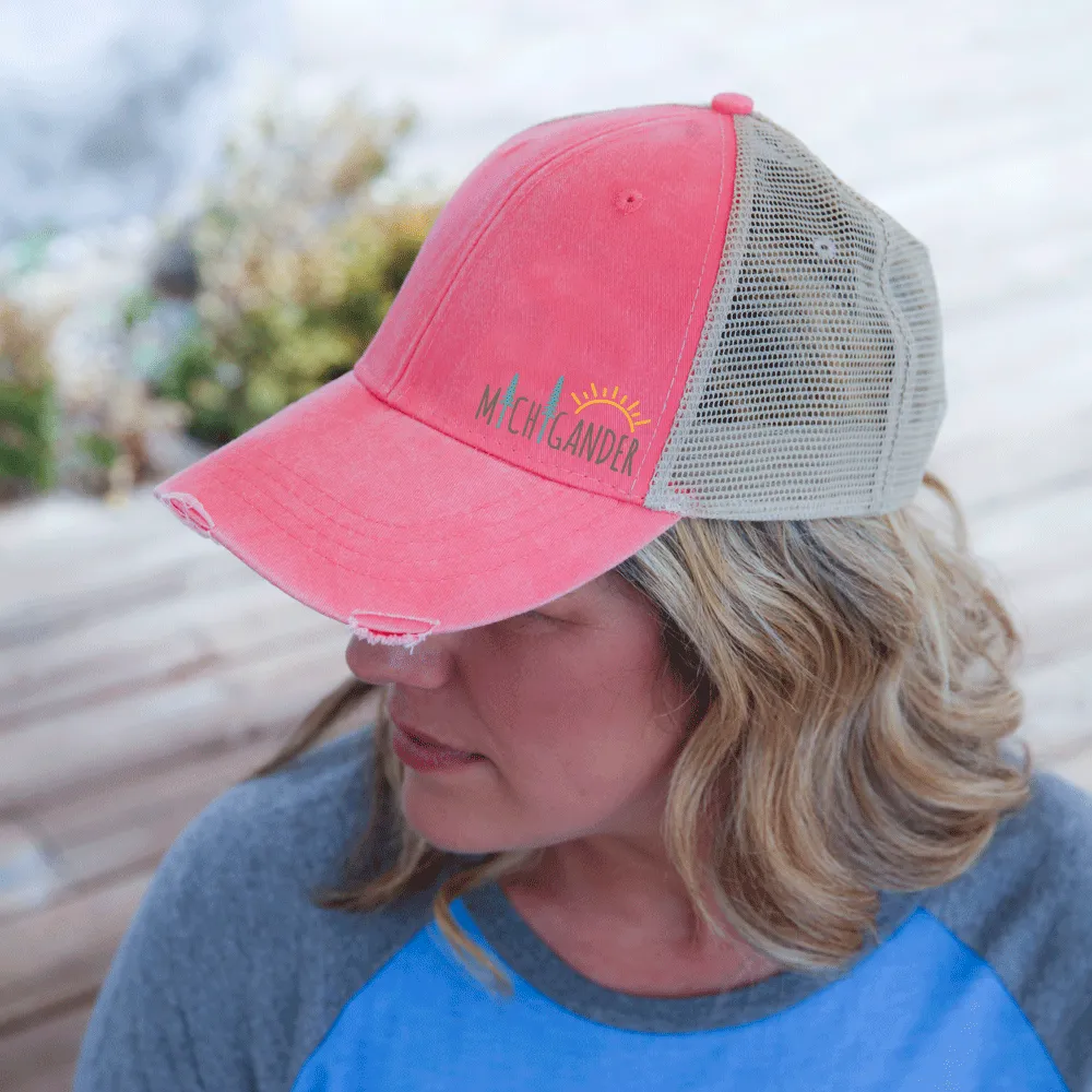 "Michigander" Distressed Comfort Hat