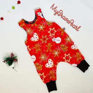 Ready To Ship 6-9M Christmas Reversible Rompers