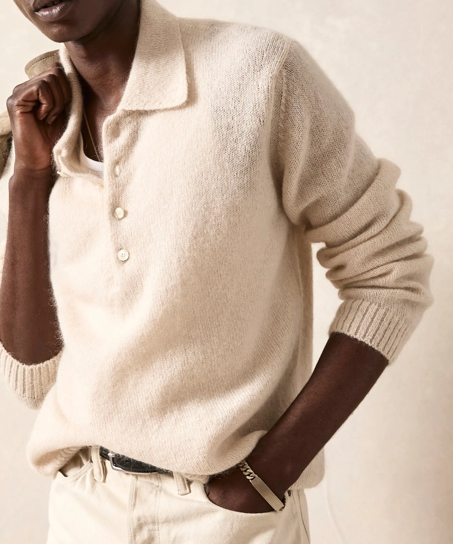 Relaxed Mohair Sweater Polo