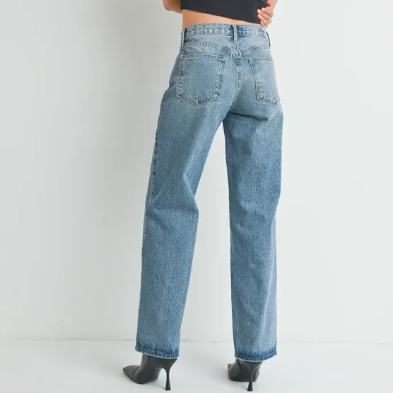 Relaxed, Straight Leg Denim