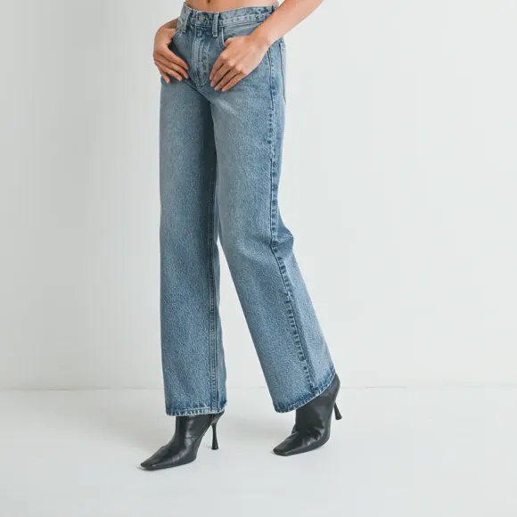 Relaxed, Straight Leg Denim