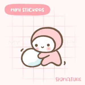 Rolling Snowball Planner Sticker