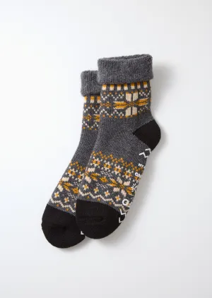 RoToTo Comfy Room Snow Flake Socks / D. Gray