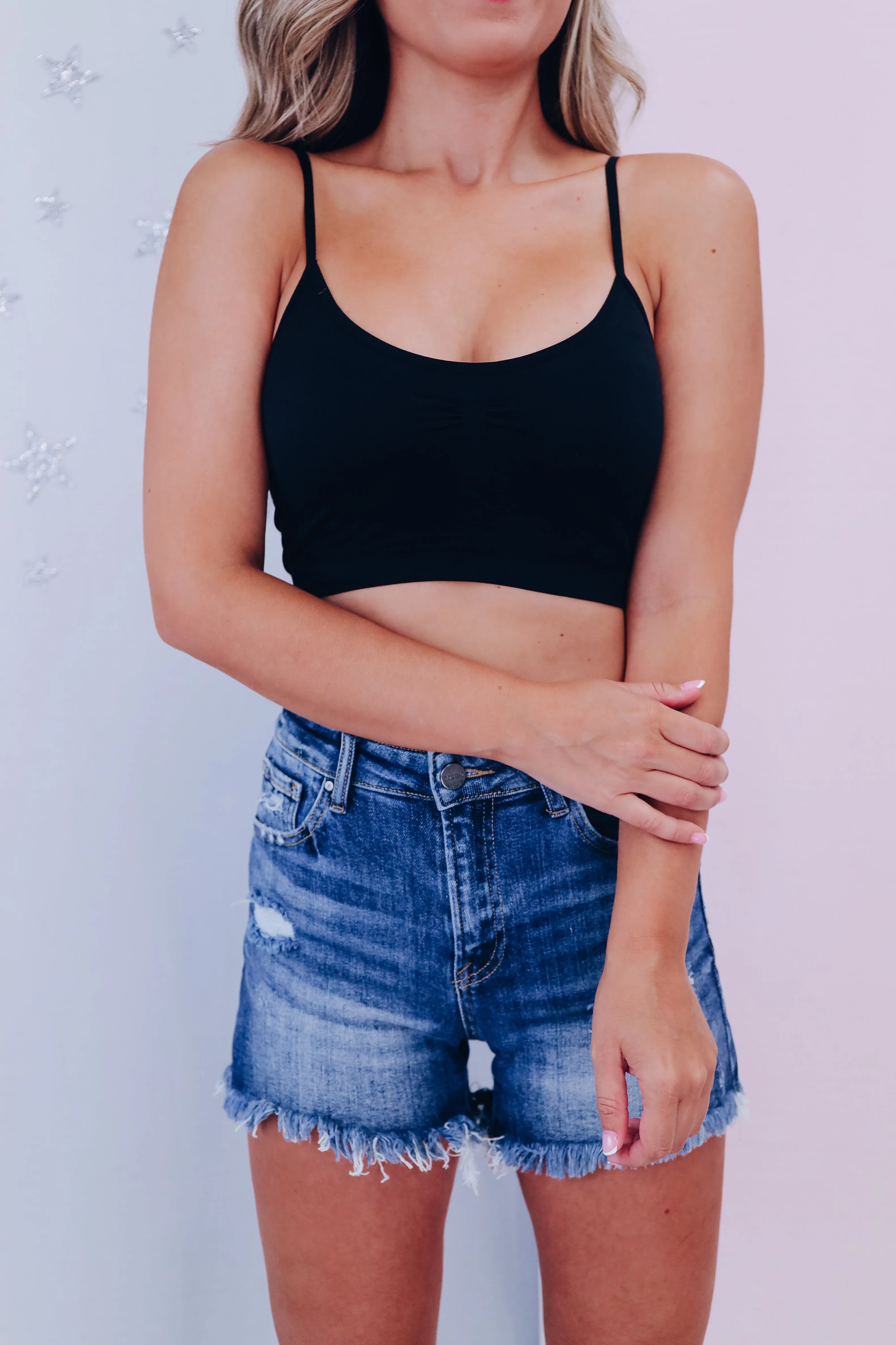 Ruched Comfy Bralette - Black