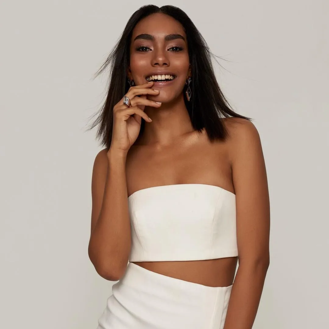 S Reflection Horizontal Ring - Pinkgold