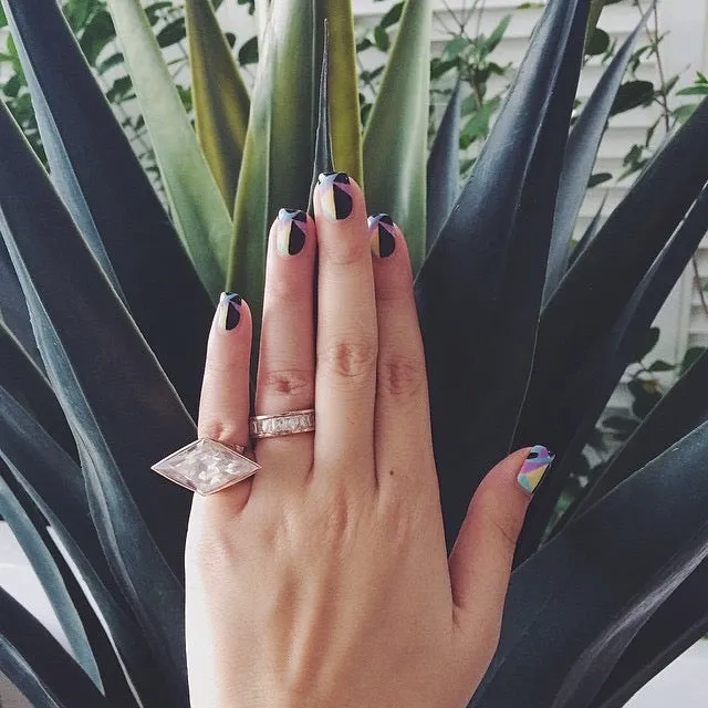 S Reflection Horizontal Ring - Pinkgold