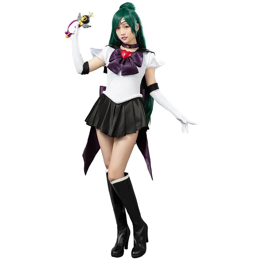 Sailor Super S Film Sailor Pluto Setsuna Meioh Trista Cosplay Costumes mp001410