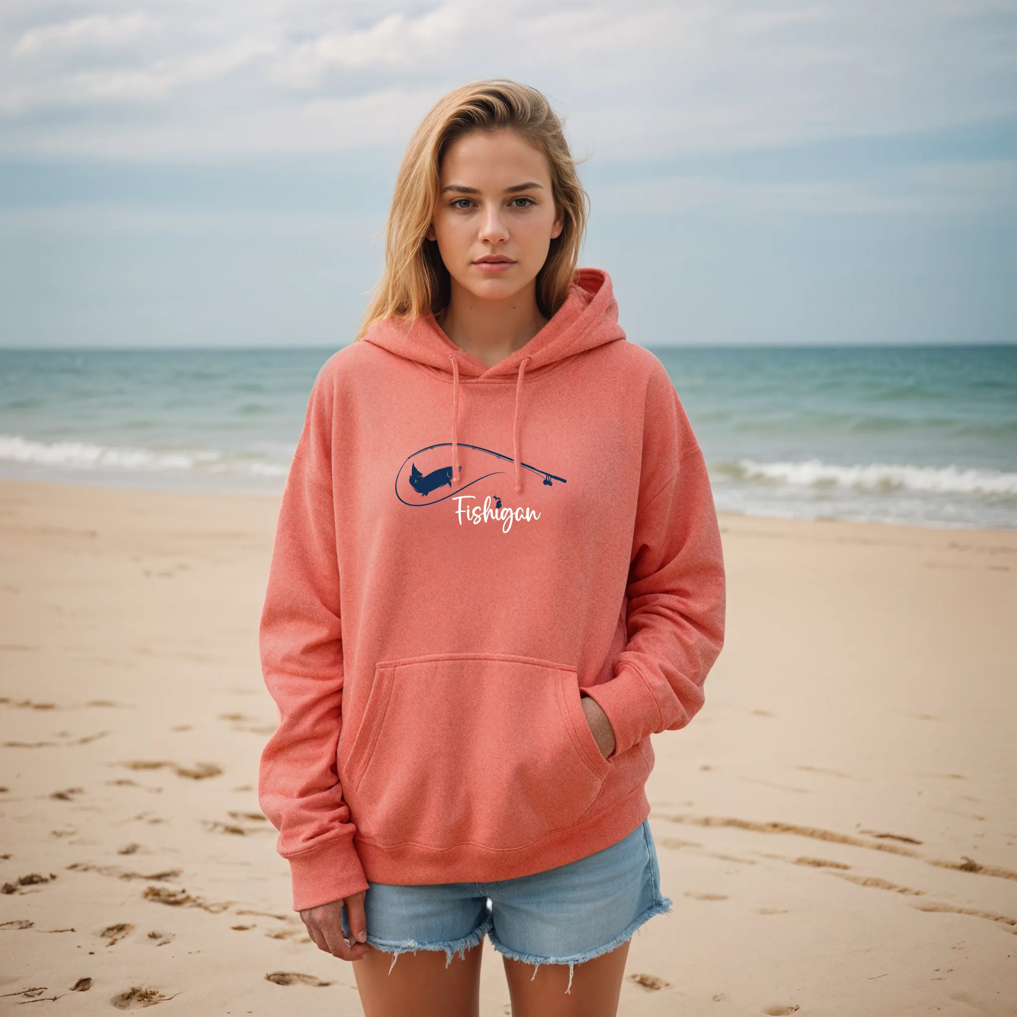 SALE "Fishigan" Relaxed Fit Classic Unisex Hoodie