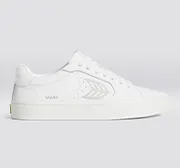SALVAS White Premium Leather Ice Logo Sneaker Women