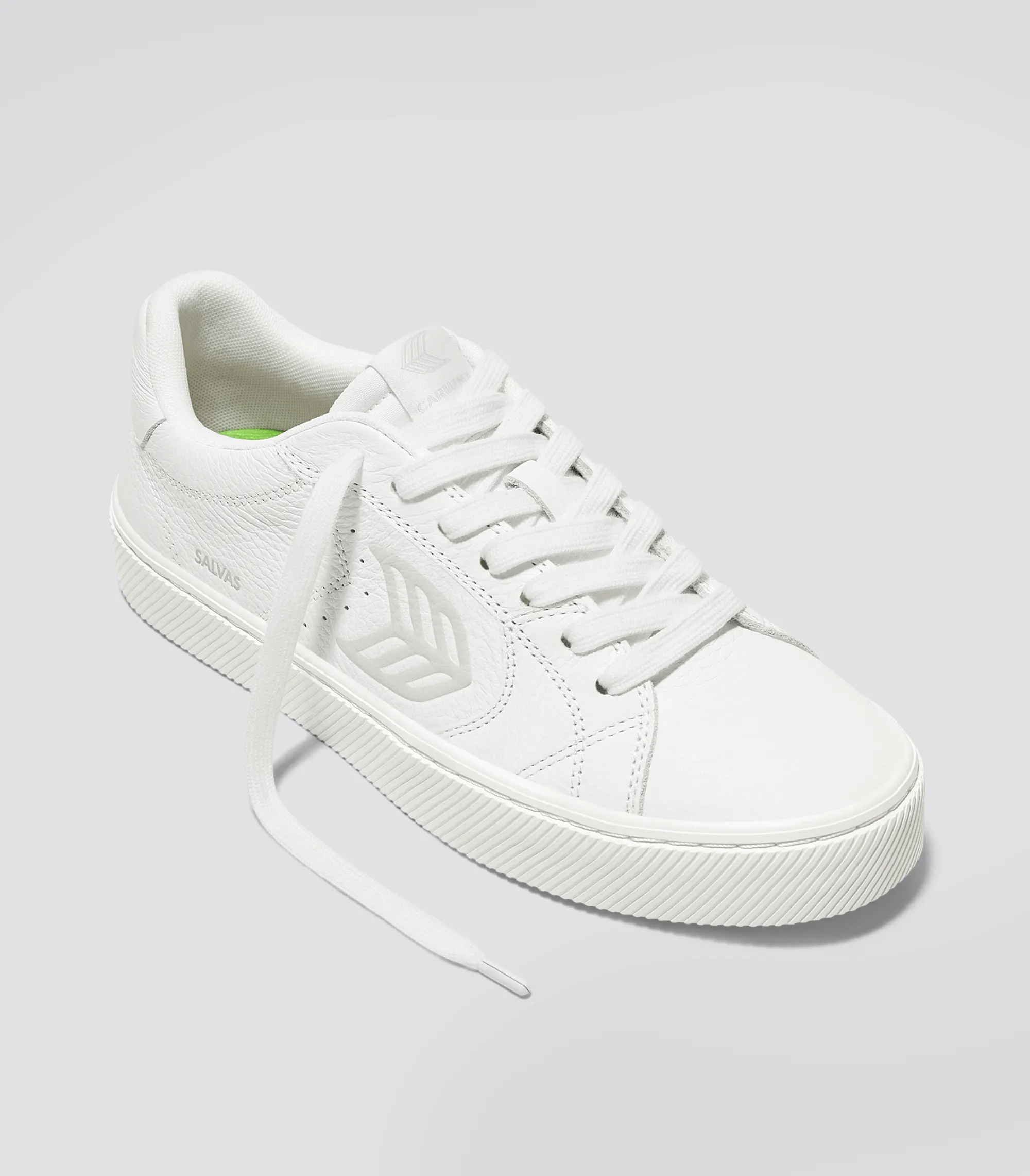 SALVAS White Premium Leather Ice Logo Sneaker Women