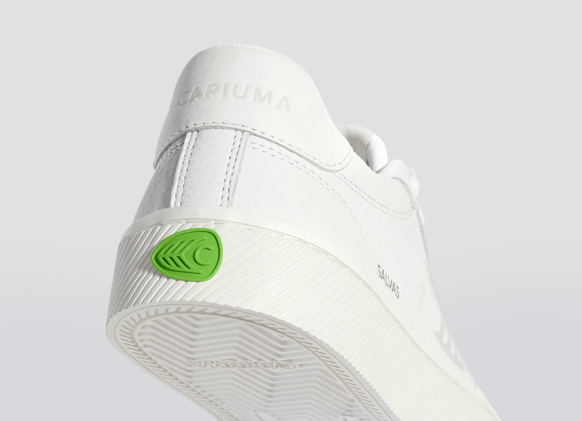 SALVAS White Premium Leather Ice Logo Sneaker Women
