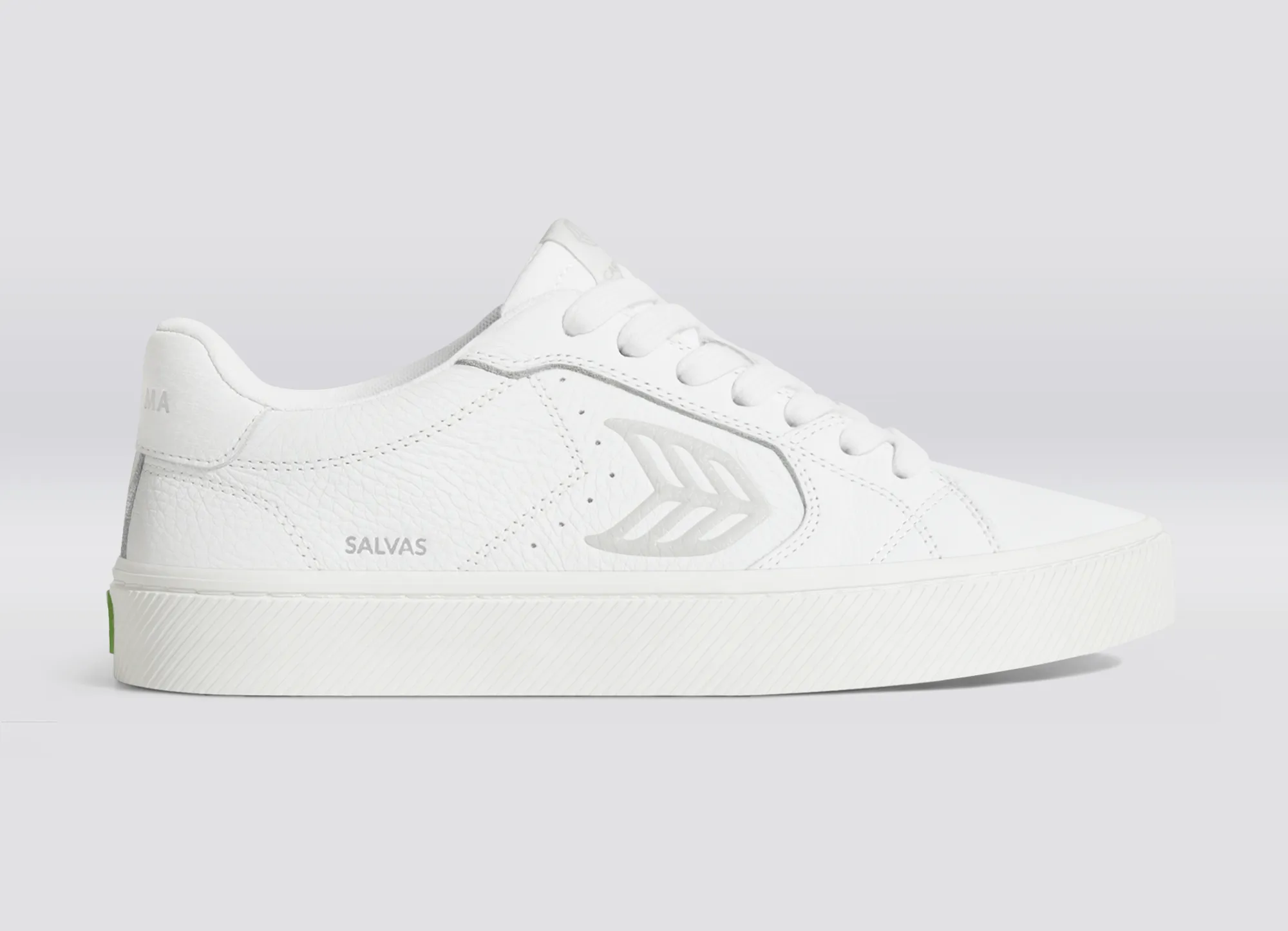 SALVAS White Premium Leather Ice Logo Sneaker Women