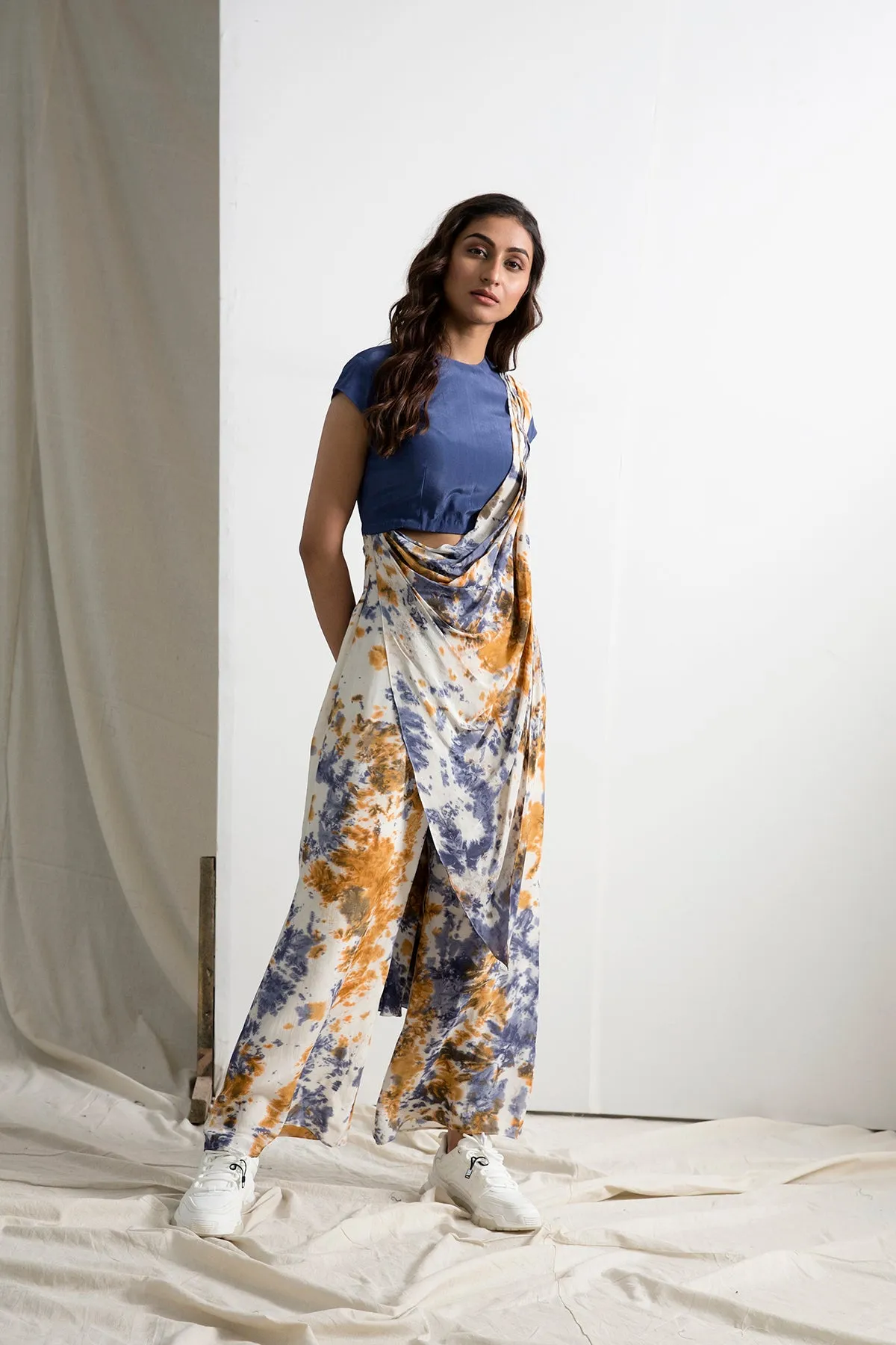 Sasha - Tie & Dye Jumpsuit Saree